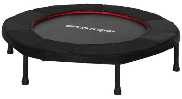 SPORTNOW 102 cm Skládací Fitness Trampolína s Ocelovým Rámem a Protiskluzovými Nohami, Podporuje Hmotnost 100 kg pro Trénink Nohou a Těla Doma, v Kanc