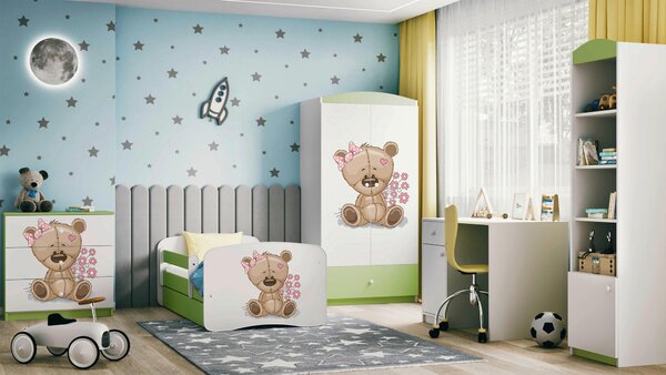 POSTEL PRO DĚTI A MLÁDEŽ 80/160 cm, zelená, bílá MID.YOU - Dětské pokoje sestavy, Online Only