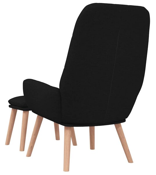 Relaxační křeslo s podnožkou černé textil 3315153
