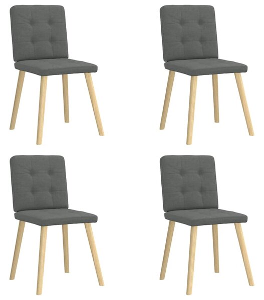 Jídelní židle 4 ks tmavě šedé textil 3315169