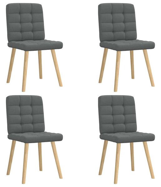 Jídelní židle 4 ks tmavě šedé textil 3315192