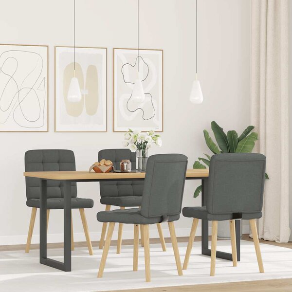 Jídelní židle 4 ks tmavě šedé textil 3315192
