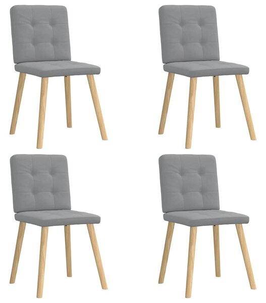 Jídelní židle 4 ks světle šedé textil 3315168