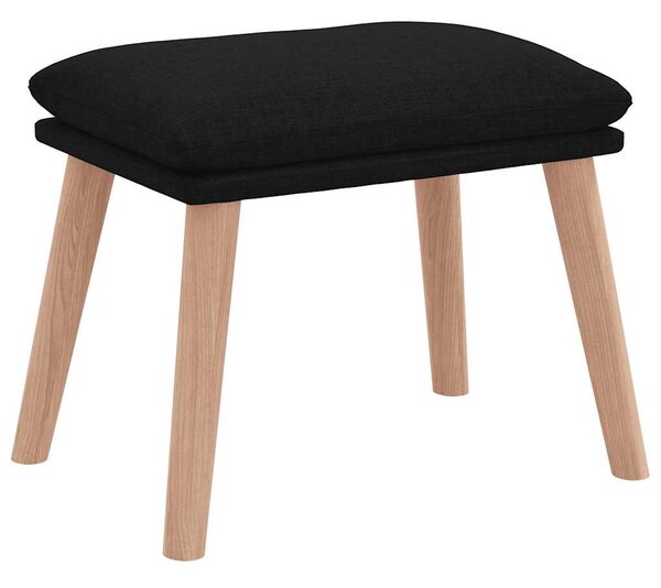 Relaxační křeslo s podnožkou černé textil 3315153