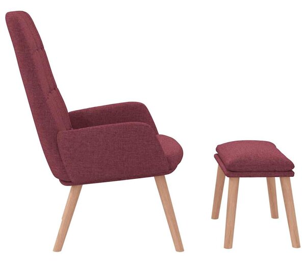 Relaxační křeslo s podnožkou vínové textil 3315155