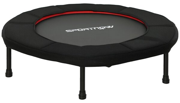 SPORTNOW 102 cm Skládací Fitness Trampolína s Ocelovým Rámem a Protiskluzovými Nohami, Podporuje Hmotnost 100 kg pro Trénink Nohou a Těla Doma, v Kanc