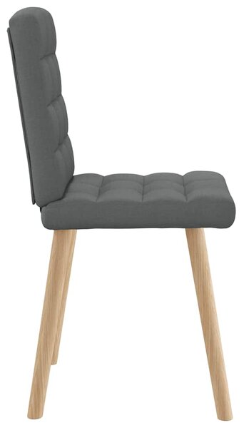 Jídelní židle 4 ks tmavě šedé textil 3315192