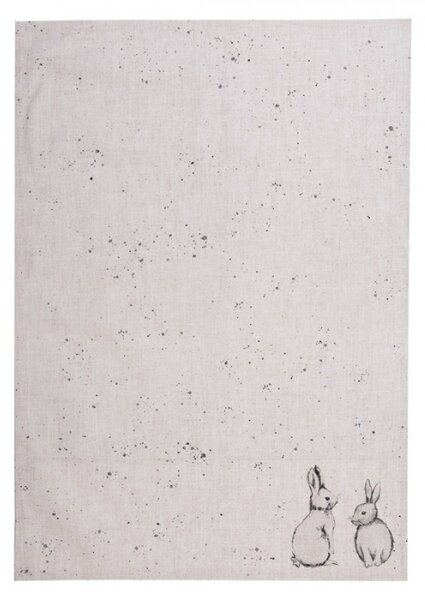 Bavlněná utěrka s králíčky Bunny Buddies I – 50x70 cm