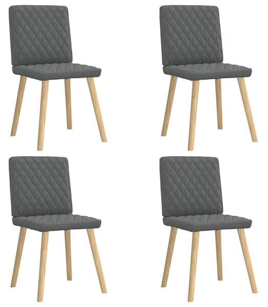 Jídelní židle 4 ks tmavě šedé textil 3315222