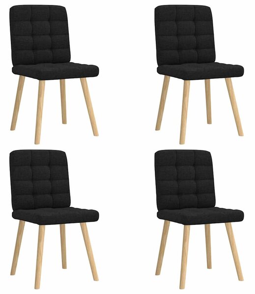 Jídelní židle 4 ks černé textil 3315193