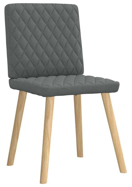 Jídelní židle 4 ks tmavě šedé textil 3315222