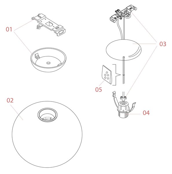 Flos Glo-Ball E27 závěsné svítidlo Ø450mm