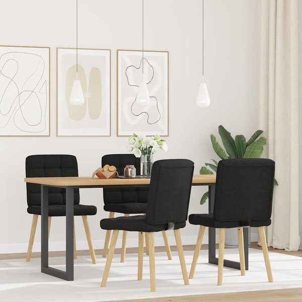 Jídelní židle 4 ks černé textil 3315193