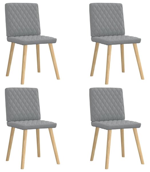 Jídelní židle 4 ks světle šedé textil 3315221