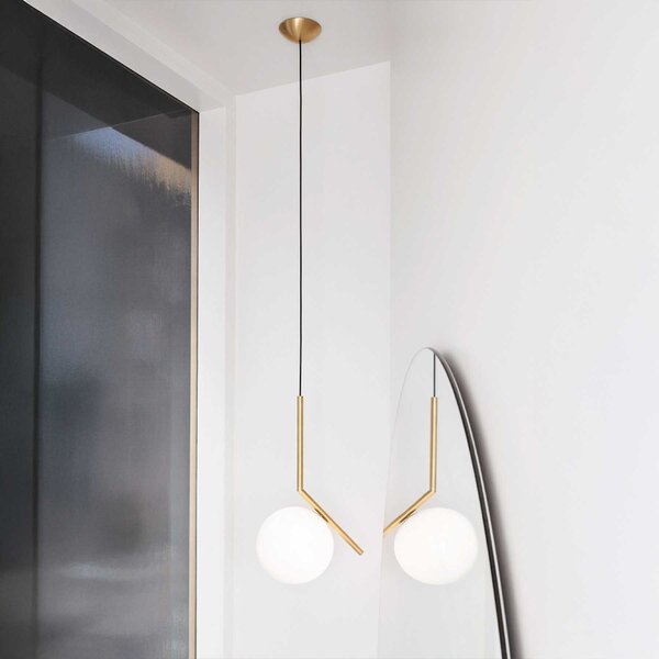 Flos IC Lights S1 E14 závěsné svítidlo Mosaz
