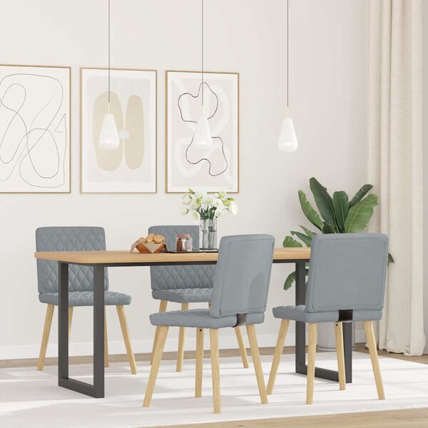 Jídelní židle 4 ks světle šedé textil 3315221