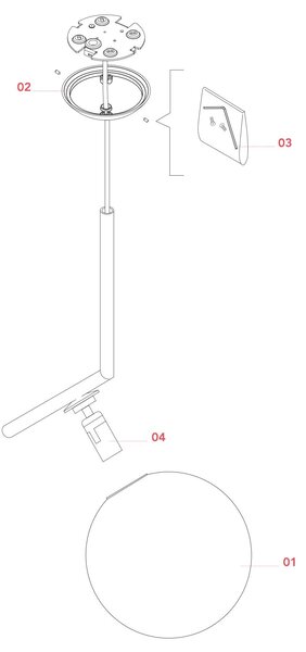 Flos IC Lights S1 E14 závěsné svítidlo Mosaz