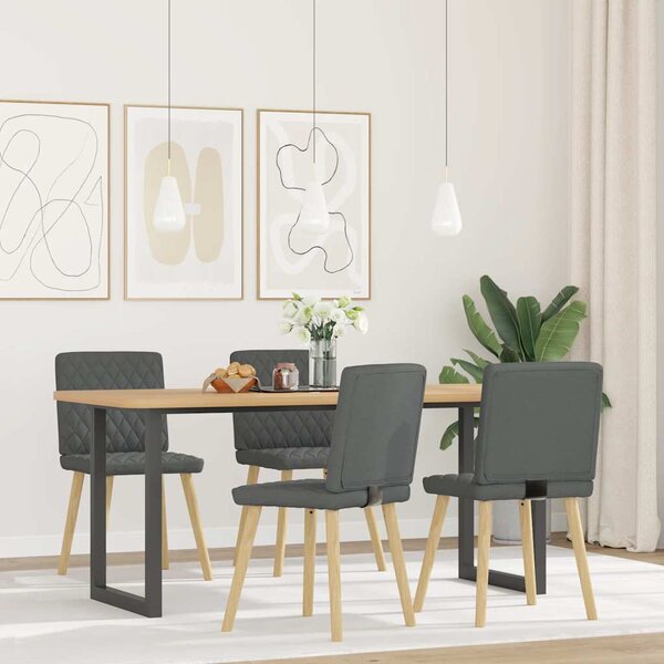 Jídelní židle 4 ks tmavě šedé textil 3315222