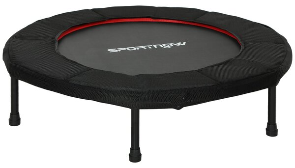 SPORTNOW 102 cm Skládací Fitness Trampolína s Ocelovým Rámem a Protiskluzovými Nohami, Podporuje Hmotnost 100 kg pro Trénink Nohou a Těla Doma, v Kanc