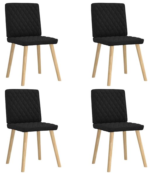 Jídelní židle 4 ks černé textil 3315223