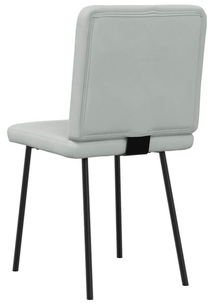 Jídelní židle 4 ks světle šedé samet 3315233
