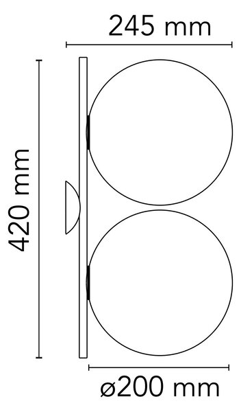 Flos IC Lights E14 nástěnné svítidlo JednotlivýČerná