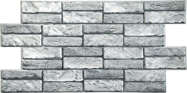 Obkladové panely 3D PVC TP10019926, cena za kus, rozměr 955 x 476 mm, kámen šedý, GRACE