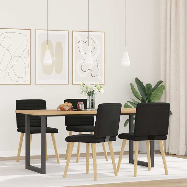 Jídelní židle 4 ks černé textil 3315276