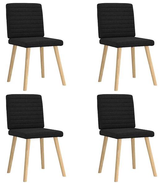 Jídelní židle 4 ks černé textil 3315276