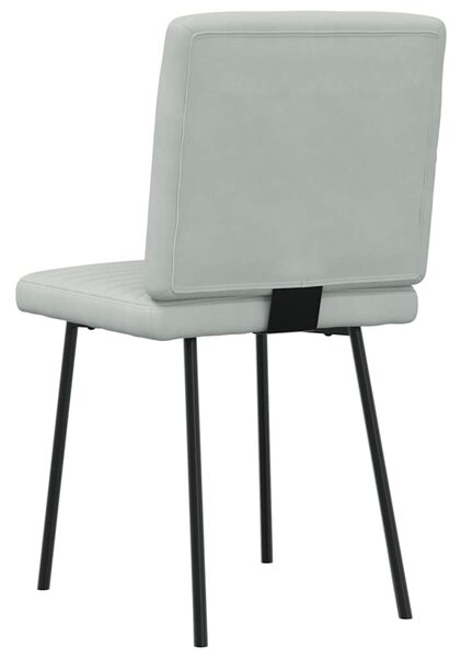 Jídelní židle 4 ks světle šedé samet 3315256