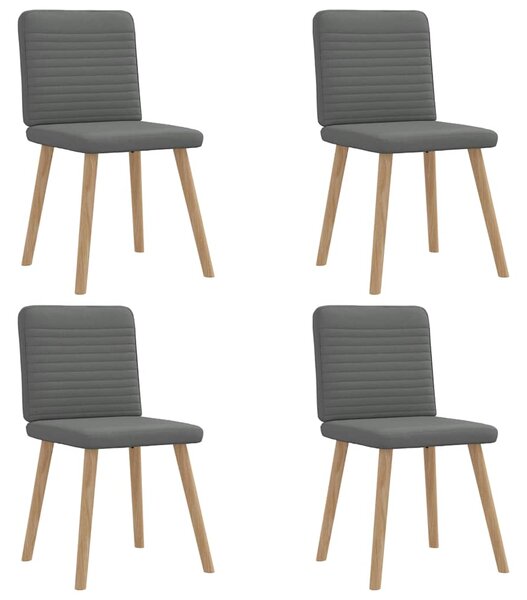 Jídelní židle 4 ks tmavě šedé textil 3315245