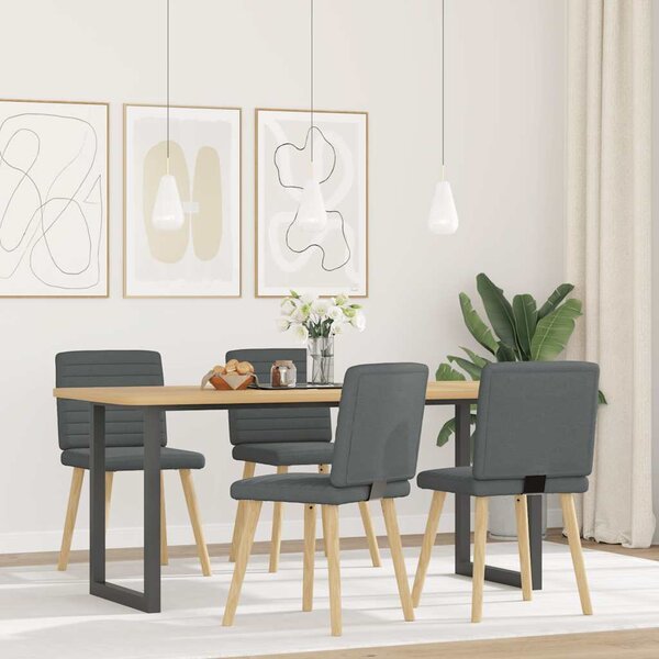 Jídelní židle 4 ks tmavě šedé textil 3315275