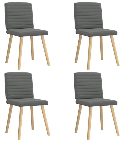 Jídelní židle 4 ks tmavě šedé textil 3315275
