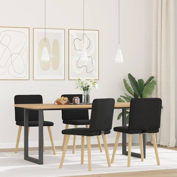 Jídelní židle 4 ks černé textil 3315246