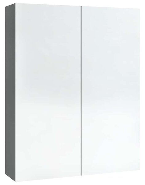 Koupelnová skříňka se zrcadlem 60 x 15 x 75 cm MDF antracitová 331529