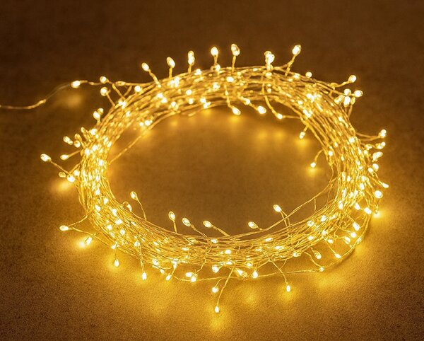 Vánoční LED mikro řetěz teplá bílá 100 m, 3000 LED | Vanocniretezy.cz
