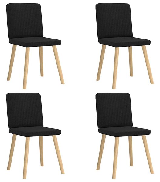 Jídelní židle 4 ks černé textil 3315299