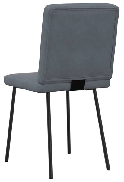 Jídelní židle 6 ks tmavě šedé samet 3315557