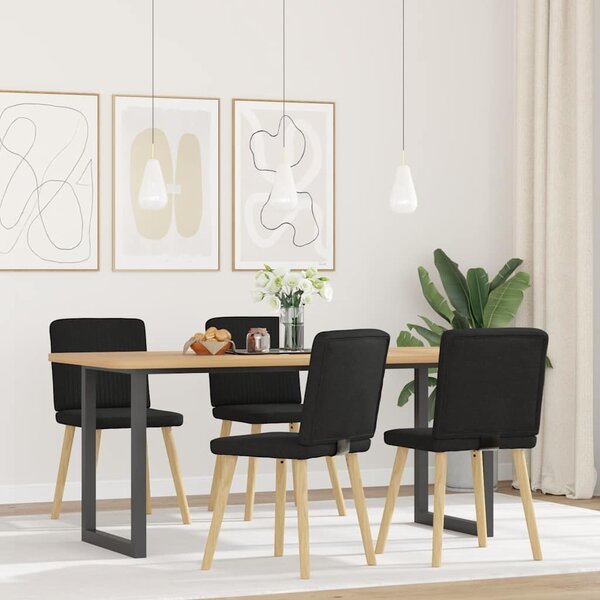 Jídelní židle 4 ks černé textil 3315299