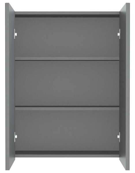 Koupelnová skříňka se zrcadlem 60 x 15 x 75 cm MDF antracitová 331529