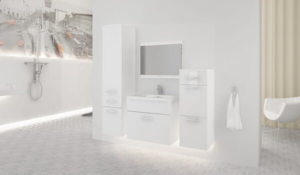 Koupelnové zrcadlo W14 LORETTO - bílé