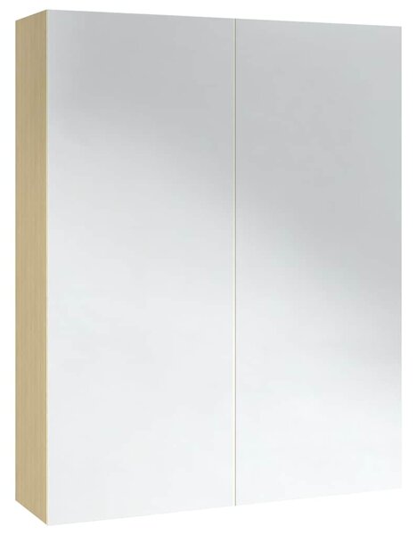Koupelnová skříňka se zrcadlem 60x15x75 cm MDF bílá a dub 331530