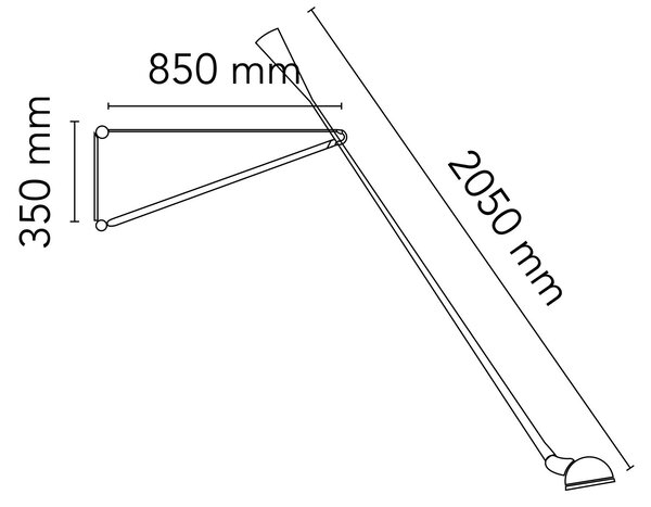 Flos 265 E27 nástěnné svítidlo Bílá1520mm