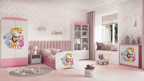 POSTEL PRO DĚTI A MLÁDEŽ 80/160 cm, bílá, pink MID.YOU - Dětské pokoje sestavy, Online Only