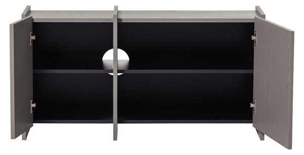 WOOOD Šedý dřevěný TV stolek Brock 102 x 44 cm