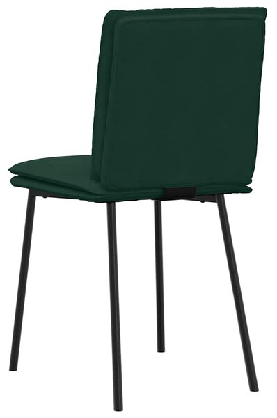 Jídelní židle 4 ks tmavě zelené samet 3315346