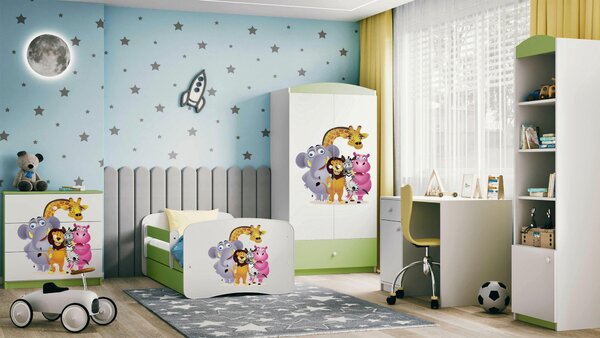 POSTEL PRO DĚTI A MLÁDEŽ 80/160 cm, zelená, bílá MID.YOU - Dětské pokoje sestavy, Online Only