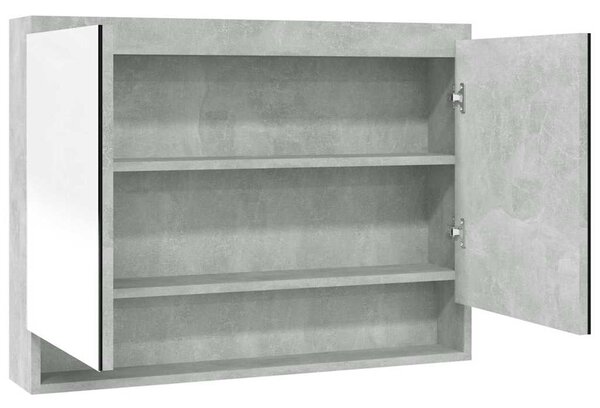 Koupelnová skříňka se zrcadlem 80x15x60 cm MDF betonově šedá 331535
