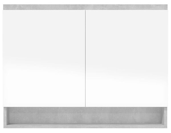 Koupelnová skříňka se zrcadlem 80x15x60 cm MDF betonově šedá 331535