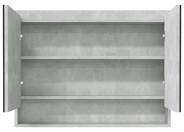 Koupelnová skříňka se zrcadlem 80x15x60 cm MDF betonově šedá 331535